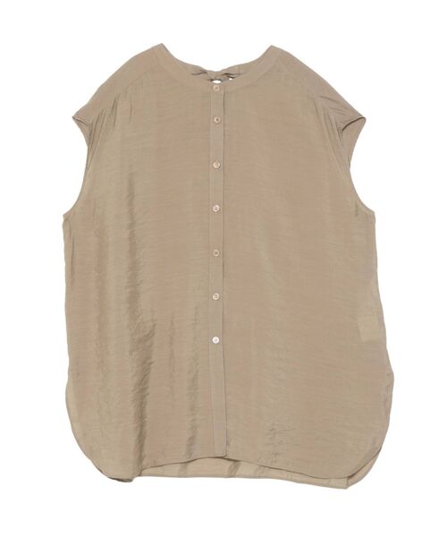 LAGUNAMOON（ラグナムーン）の「バンドカラーノースリーブシャツ（シャツ/ブラウス・レディース・アイボリー/バイオレット/ブラウン・FREE）」の3枚目の写真