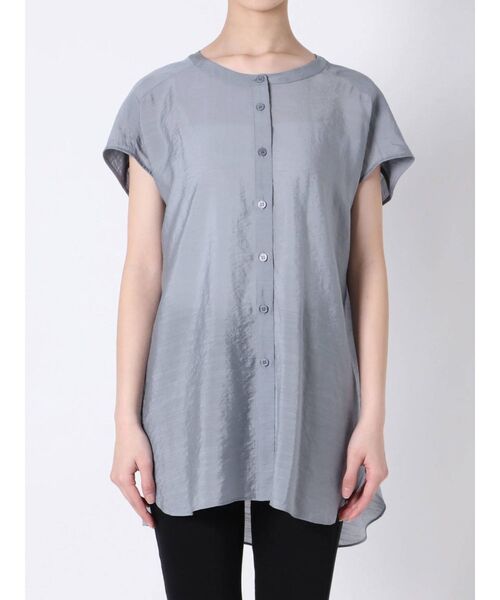 LAGUNAMOON（ラグナムーン）の「バンドカラーノースリーブシャツ（シャツ/ブラウス・レディース・アイボリー/バイオレット/ブラウン・FREE）」の22枚目の写真