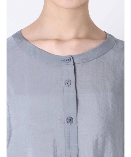 LAGUNAMOON（ラグナムーン）の「バンドカラーノースリーブシャツ（シャツ/ブラウス・レディース・アイボリー/バイオレット/ブラウン・FREE）」の11枚目の写真