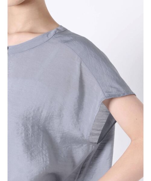 LAGUNAMOON（ラグナムーン）の「バンドカラーノースリーブシャツ（シャツ/ブラウス・レディース・アイボリー/バイオレット/ブラウン・FREE）」の7枚目の写真