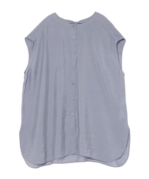 LAGUNAMOON（ラグナムーン）の「バンドカラーノースリーブシャツ（シャツ/ブラウス・レディース・アイボリー/バイオレット/ブラウン・FREE）」の12枚目の写真