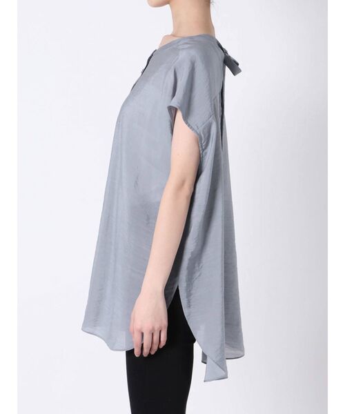 LAGUNAMOON（ラグナムーン）の「バンドカラーノースリーブシャツ（シャツ/ブラウス・レディース・アイボリー/バイオレット/ブラウン・FREE）」の6枚目の写真