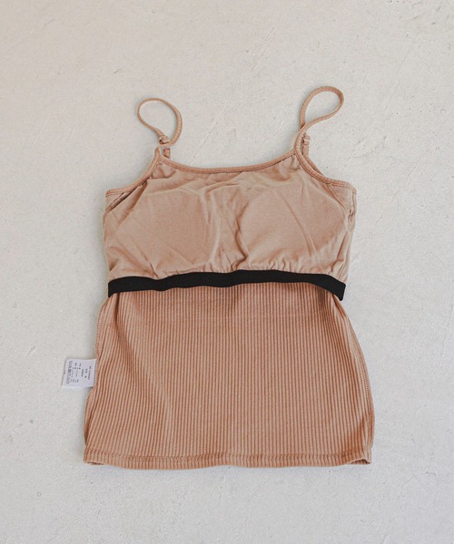 feepur(フェピュール)の「パッド付きバックオープンリブキャミソール(キャミソール・レディース・ブラック/ベージュ/サックスブルー/オフホワイト・MEDIUM)」の14枚目の写真