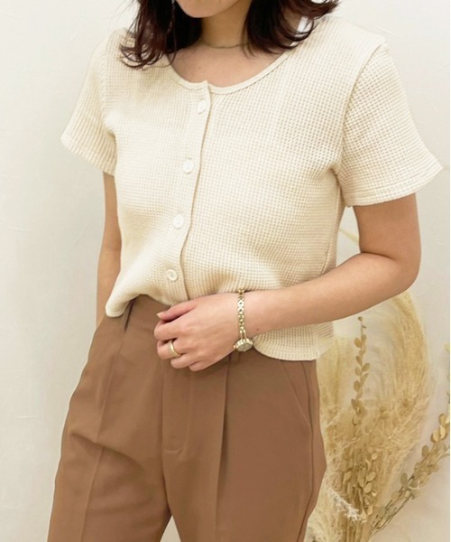 apres jour clair（アプレジュールクレア）の「【apres jour clair】サーマルトップス【ZOZOTOWN限定アイテム】（Tシャツ/カットソー・レディース・モカ/アイボリー/ベージュ・X-LARGE/フリー）」の5枚目の写真