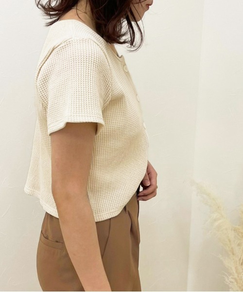 apres jour clair（アプレジュールクレア）の「【apres jour clair】サーマルトップス【ZOZOTOWN限定アイテム】（Tシャツ/カットソー・レディース・モカ/アイボリー/ベージュ・X-LARGE/フリー）」の6枚目の写真