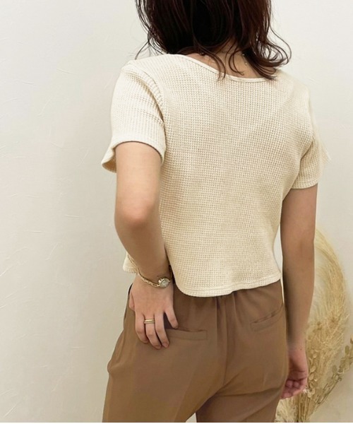 apres jour clair（アプレジュールクレア）の「【apres jour clair】サーマルトップス【ZOZOTOWN限定アイテム】（Tシャツ/カットソー・レディース・モカ/アイボリー/ベージュ・X-LARGE/フリー）」の7枚目の写真