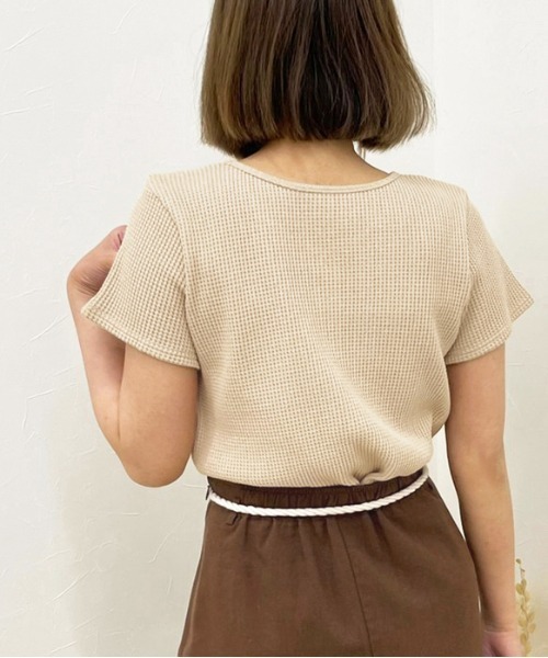 apres jour clair（アプレジュールクレア）の「【apres jour clair】サーマルトップス【ZOZOTOWN限定アイテム】（Tシャツ/カットソー・レディース・モカ/アイボリー/ベージュ・X-LARGE/フリー）」の15枚目の写真