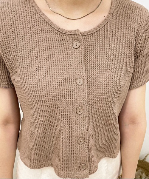 apres jour clair（アプレジュールクレア）の「【apres jour clair】サーマルトップス【ZOZOTOWN限定アイテム】（Tシャツ/カットソー・レディース・モカ/アイボリー/ベージュ・X-LARGE/フリー）」の17枚目の写真