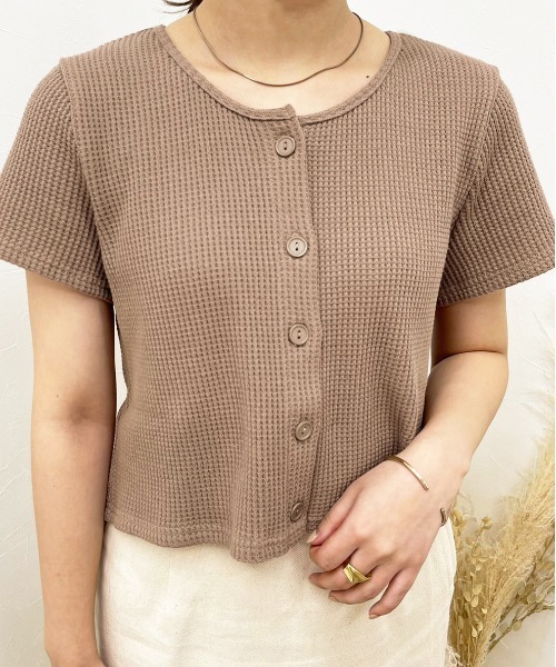 apres jour clair（アプレジュールクレア）の「【apres jour clair】サーマルトップス【ZOZOTOWN限定アイテム】（Tシャツ/カットソー・レディース・モカ/アイボリー/ベージュ・X-LARGE/フリー）」の18枚目の写真