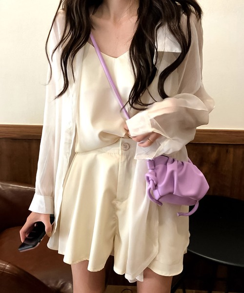 ガーリードール Girly Doll ジャケット＆ショートパンツ＆レースキャミ スリーピースセット （ピンク） ガーリードール Girly Doll ジャケット＆ショートパンツ＆レース