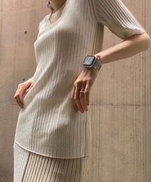 Dry Rib Bicolor Knit