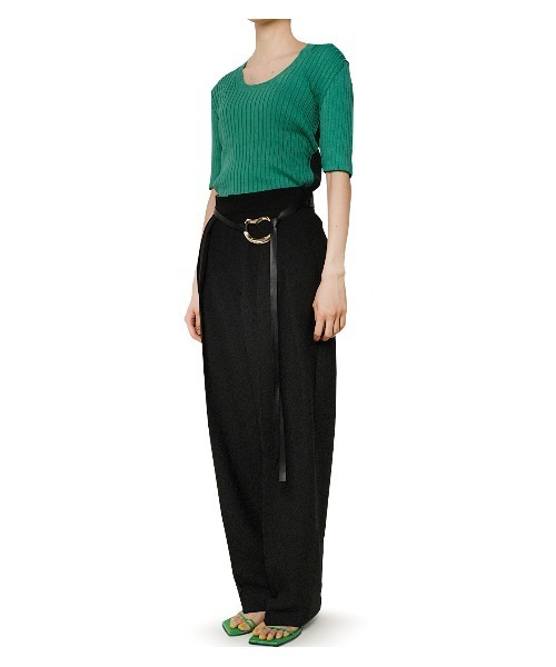 LE CIEL BLEU(ルシェルブルー)の「Dry Rib Bicolor Knit(ニット/セーター・レディース・オフホワイト/グリーン/ライトイエロー・36)」の17枚目の写真