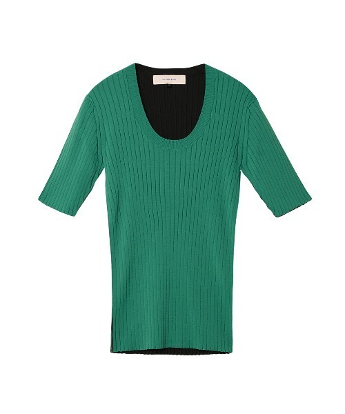 LE CIEL BLEU(ルシェルブルー)の「Dry Rib Bicolor Knit(ニット/セーター・レディース・オフホワイト/グリーン/ライトイエロー・36)」の7枚目の写真