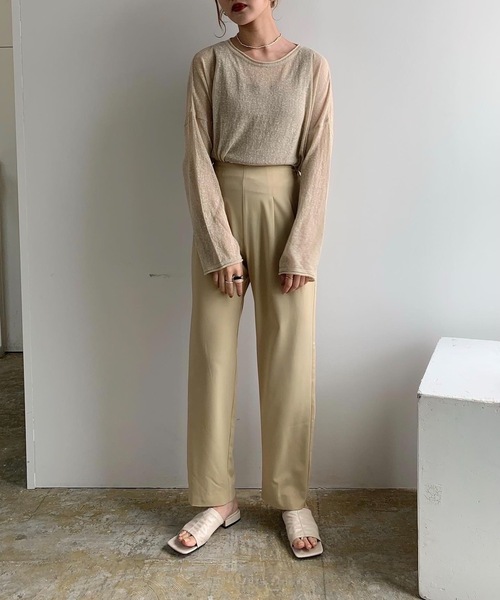 Amiur(エミレ)の「straight long pants(その他パンツ・レディース・ブラック/ベージュ/クリーム・S/M)」の14枚目の写真