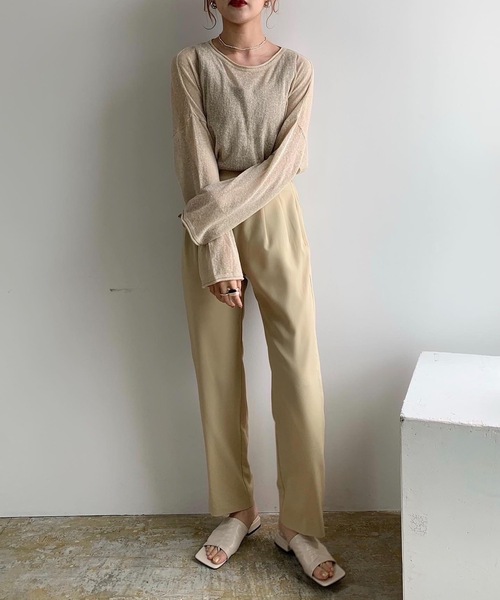 Amiur(エミレ)の「straight long pants(その他パンツ・レディース・ブラック/ベージュ/クリーム・S/M)」の18枚目の写真