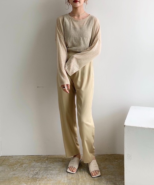 Amiur(エミレ)の「straight long pants(その他パンツ・レディース・ブラック/ベージュ/クリーム・S/M)」の19枚目の写真