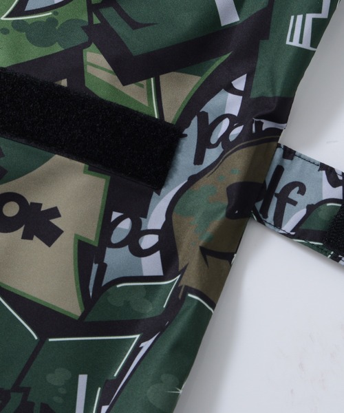 LOUDMOUTH/ラウドマウス ゴルフウェア 収納袋付き カモ柄 スナップ調整