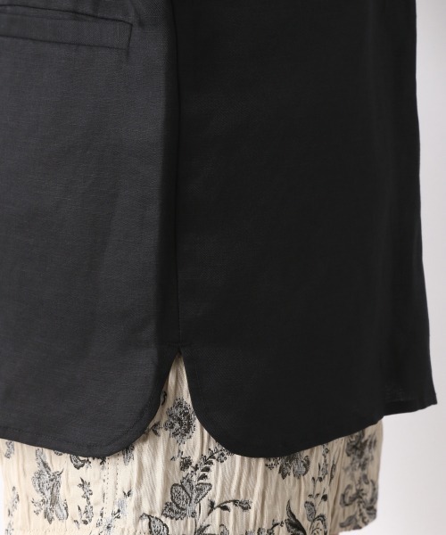 JEANASIS（ジーナシス）の「リネンテーラードシャツジャケットSS/950912（テーラードジャケット・レディース・ブラック/アイボリー/ベージュ・FREE）」の7枚目の写真