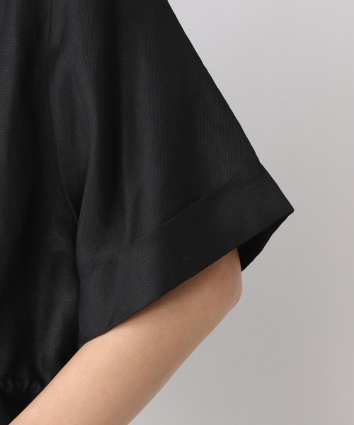 JEANASIS（ジーナシス）の「リネンテーラードシャツジャケットSS/950912（テーラードジャケット・レディース・ブラック/アイボリー/ベージュ・FREE）」の11枚目の写真