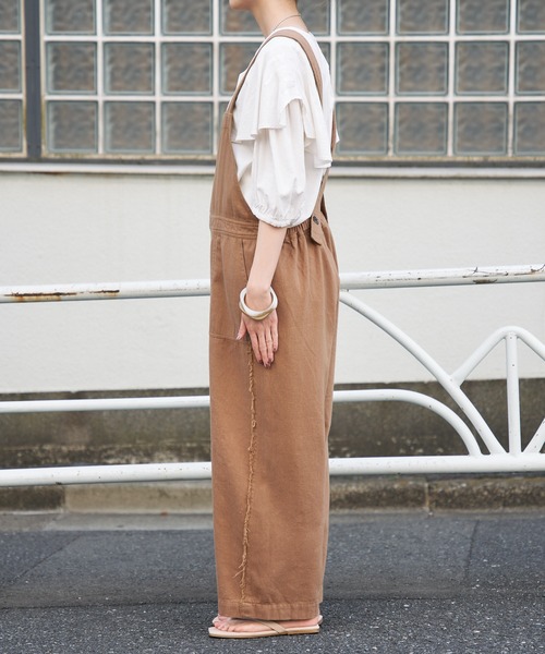 CIAOPANIC TYPY（チャオパニックティピー）の「カポックサイドフリンジサロペット（サロペット/オーバーオール・レディース・ブラウン/カーキ・SMALL/MEDIUM）」の13枚目の写真