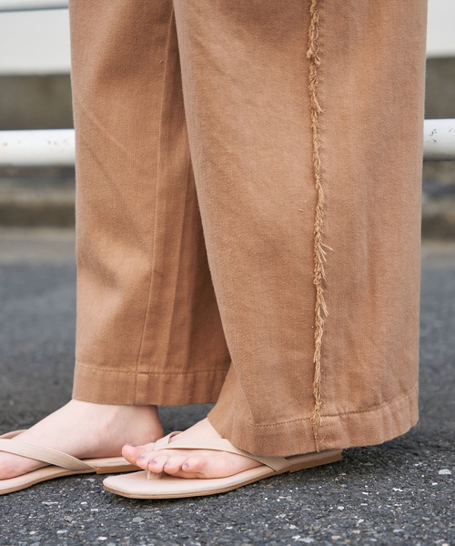 CIAOPANIC TYPY（チャオパニックティピー）の「カポックサイドフリンジサロペット（サロペット/オーバーオール・レディース・ブラウン/カーキ・SMALL/MEDIUM）」の18枚目の写真