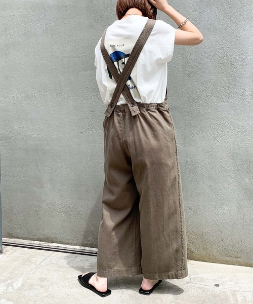 CIAOPANIC TYPY（チャオパニックティピー）の「カポックサイドフリンジサロペット（サロペット/オーバーオール・レディース・ブラウン/カーキ・SMALL/MEDIUM）」の8枚目の写真