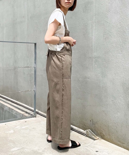 CIAOPANIC TYPY（チャオパニックティピー）の「カポックサイドフリンジサロペット（サロペット/オーバーオール・レディース・ブラウン/カーキ・SMALL/MEDIUM）」の9枚目の写真