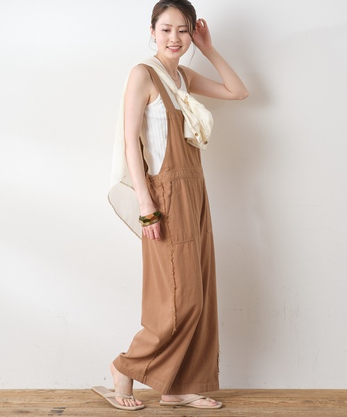 CIAOPANIC TYPY（チャオパニックティピー）の「カポックサイドフリンジサロペット（サロペット/オーバーオール・レディース・ブラウン/カーキ・SMALL/MEDIUM）」の22枚目の写真