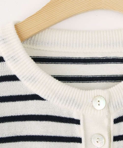 fd style（エフディ スタイル）の「【Chuzchuz】ボタンポイントボーダーニット（ニット/セーター・レディース・ブルー系その他/グリーン/アイボリー/ピンク・FREE）」の15枚目の写真