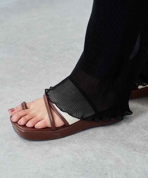 cepo(セポ)の「シアープリーツパンツ(その他パンツ・レディース・オレンジ/ラベンダー/ブラック・M)」の5枚目の写真