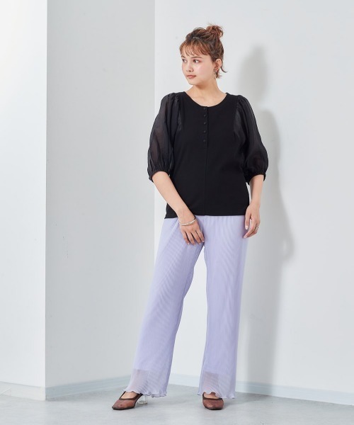 cepo(セポ)の「シアープリーツパンツ(その他パンツ・レディース・オレンジ/ラベンダー/ブラック・M)」の21枚目の写真