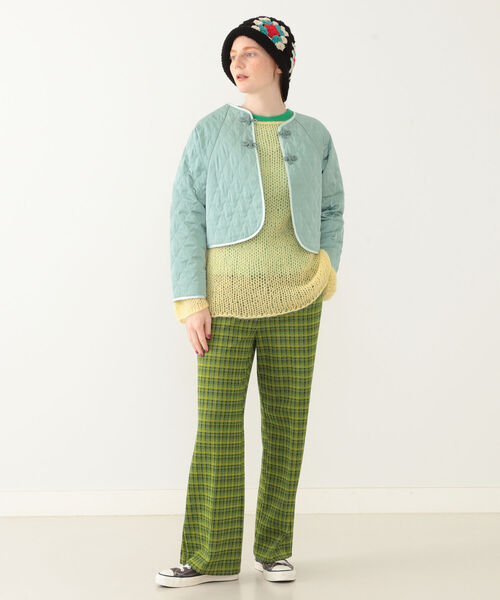 BEAMS BOY(ビームスボーイ)の「BEAMS BOY / ポリエステル ジャカード イージー スラックス(その他パンツ・レディース・サックスブルー/グリーン・ONE SIZE)」の7枚目の写真
