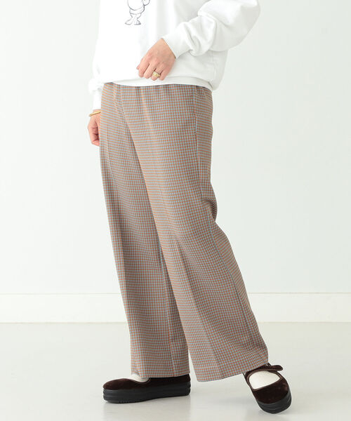 BEAMS BOY(ビームスボーイ)の「BEAMS BOY / ポリエステル ジャカード イージー スラックス(その他パンツ・レディース・サックスブルー/グリーン・ONE SIZE)」の8枚目の写真