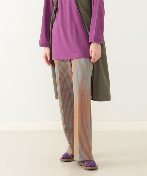 BEAMS BOY(ビームスボーイ)の「BEAMS BOY / ポリエステル ジャカード イージー スラックス(その他パンツ・レディース・サックスブルー/グリーン・ONE SIZE)」の12枚目の写真