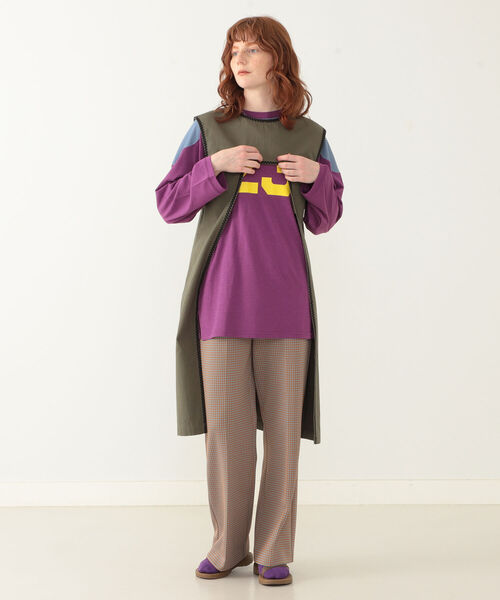 BEAMS BOY(ビームスボーイ)の「BEAMS BOY / ポリエステル ジャカード イージー スラックス(その他パンツ・レディース・サックスブルー/グリーン・ONE SIZE)」の14枚目の写真