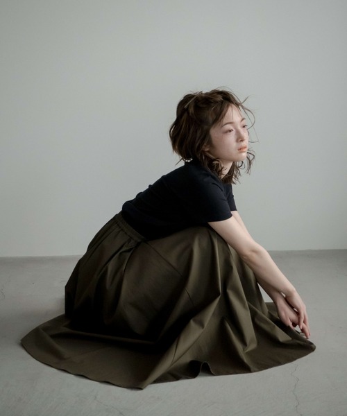 kaene（カエン）の「コットンサーキュラースカート【daily collection】（スカート・レディース・カーキ/ミント/ピンク系その他・2/1）」の2枚目の写真