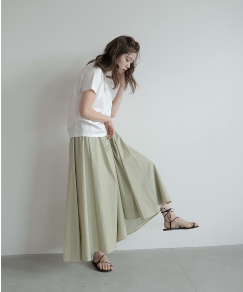 kaene（カエン）の「コットンサーキュラースカート【daily collection】（スカート・レディース・カーキ/ミント/ピンク系その他・2/1）」の4枚目の写真