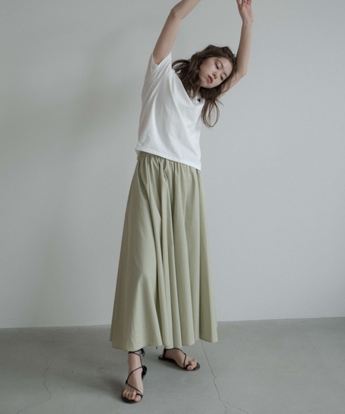 kaene（カエン）の「コットンサーキュラースカート【daily collection】（スカート・レディース・カーキ/ミント/ピンク系その他・2/1）」の6枚目の写真