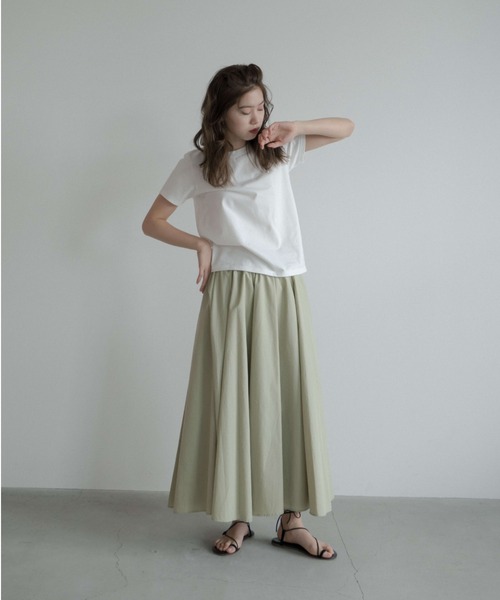 kaene（カエン）の「コットンサーキュラースカート【daily collection】（スカート・レディース・カーキ/ミント/ピンク系その他・2/1）」の7枚目の写真