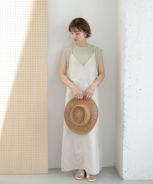 KBF（ケイビーエフ）の「ノースリーブSETキャミワンピース（ワンピース・レディース・ホワイト系その他/グリーン系その他/ブルー系その他・ONE）」の21枚目の写真