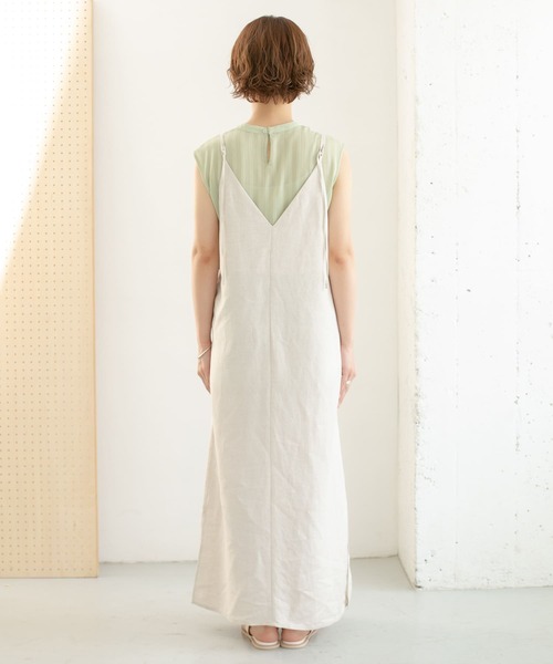 KBF（ケイビーエフ）の「ノースリーブSETキャミワンピース（ワンピース・レディース・ホワイト系その他/グリーン系その他/ブルー系その他・ONE）」の5枚目の写真