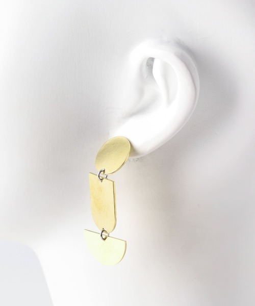 URBAN RESEARCH ROSSO WOMEN（アーバンリサーチ　ロッソ）の「MERAKI　GEO TRIO EARRINGS（ピアス（両耳用）・レディース・ゴールド・-）」の3枚目の写真