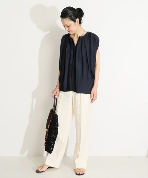 IENA - ヴェルメイユパーイエナ バックサテン ラッフル ブラウス VERMEIL par iena（ヴェルメイユパーイエナ）の「レーヨンサテン