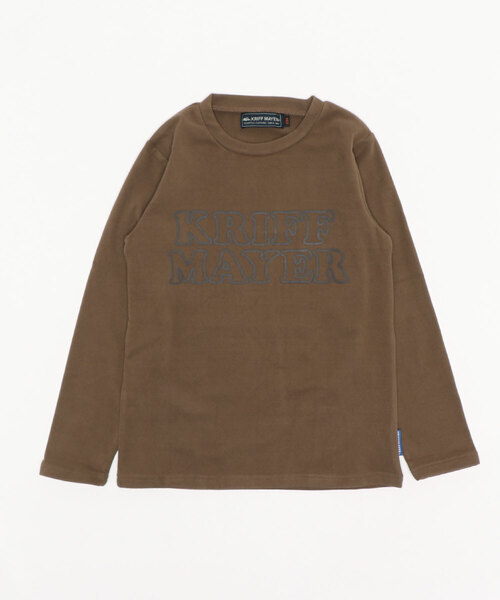 KRIFF MAYER Kid's Collection（クリフメイヤーキッズコレクション）の「もちのびロゴTEE（Tシャツ/カットソー・キッズ・ベージュ/カーキ/ナチュラル/チャコール・130/150/170/120/140/160）」の3枚目の写真