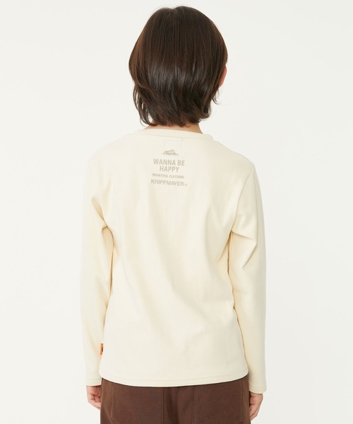 KRIFF MAYER Kid's Collection（クリフメイヤーキッズコレクション）の「もちのびロゴTEE（Tシャツ/カットソー・キッズ・ベージュ/カーキ/ナチュラル/チャコール・130/150/170/120/140/160）」の6枚目の写真