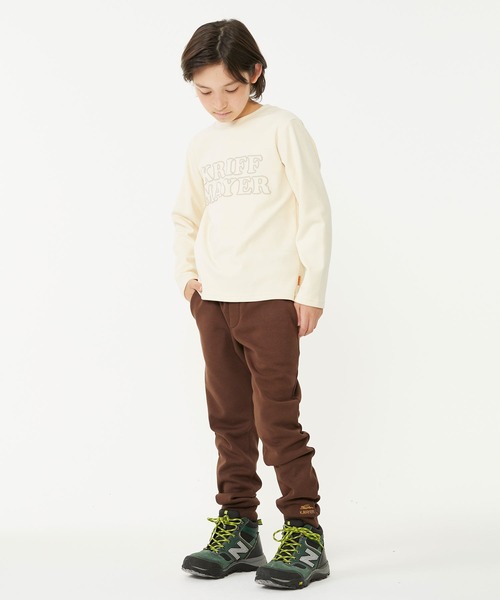 KRIFF MAYER Kid's Collection（クリフメイヤーキッズコレクション）の「もちのびロゴTEE（Tシャツ/カットソー・キッズ・ベージュ/カーキ/ナチュラル/チャコール・130/150/170/120/140/160）」の7枚目の写真