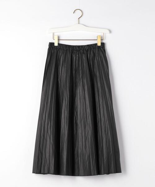 green label relaxing（グリーンレーベルリラクシング）の「チンツ プリーツ スカート（スカート・レディース・ブラック・38/36）」の5枚目の写真