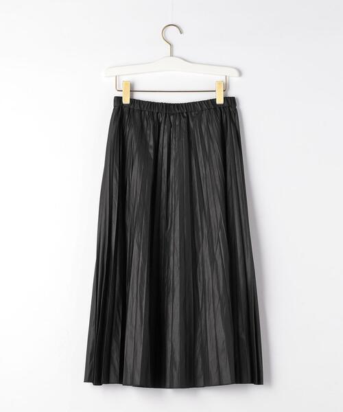 green label relaxing（グリーンレーベルリラクシング）の「チンツ プリーツ スカート（スカート・レディース・ブラック・38/36）」の7枚目の写真