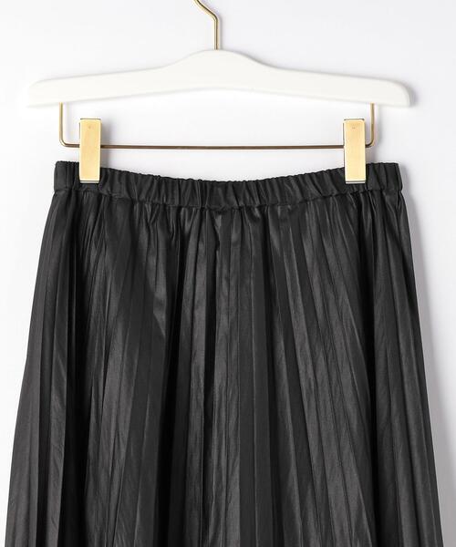green label relaxing（グリーンレーベルリラクシング）の「チンツ プリーツ スカート（スカート・レディース・ブラック・38/36）」の12枚目の写真