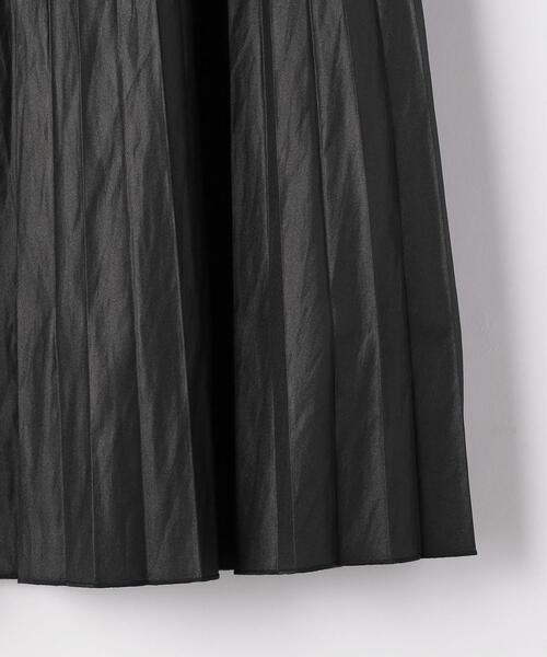 green label relaxing（グリーンレーベルリラクシング）の「チンツ プリーツ スカート（スカート・レディース・ブラック・38/36）」の8枚目の写真